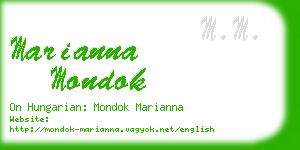 marianna mondok business card